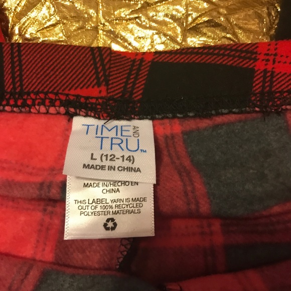5/$25 Time And Tru Plaid Leggings - Picture 2 of 3
